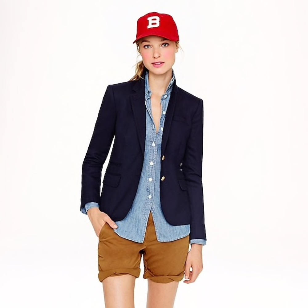NWT J Crew Classic Schoolboy Blazer Navy
